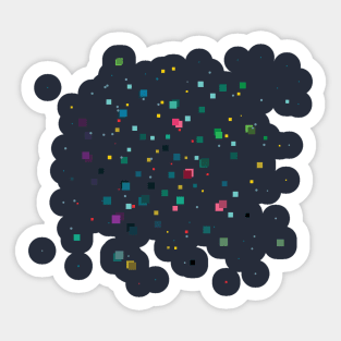 Cube Particles Design BY OverView Sticker